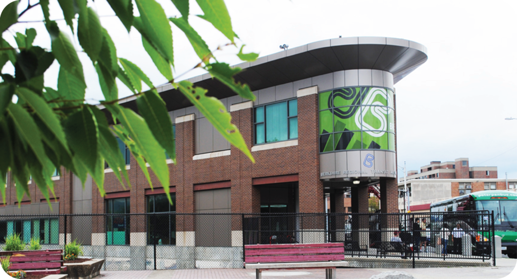 Image of the exterior of the Intermodal Transportation Center.